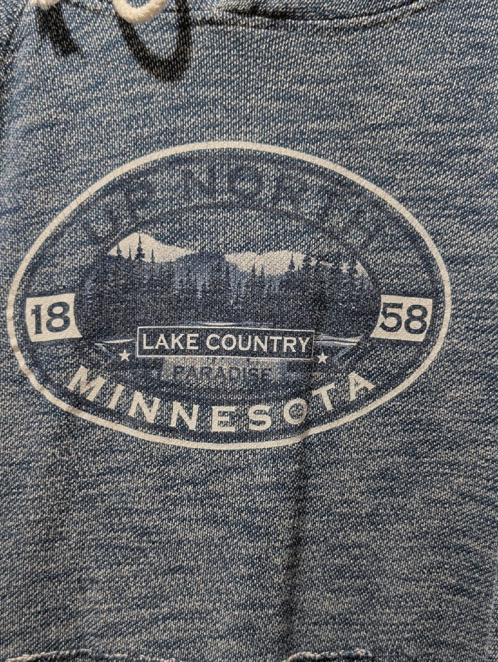 Up North Minnesota Blue Graphic Hoodie